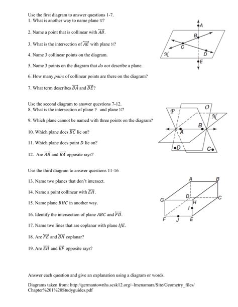 Points Lines And Planes Worksheet – Imsyaf.com