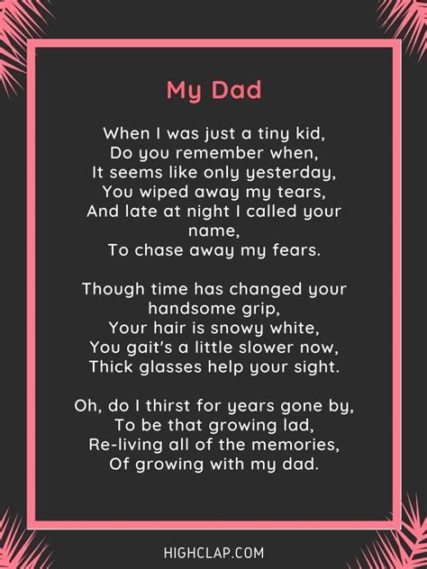 Printable Father's Day Poems For Husband