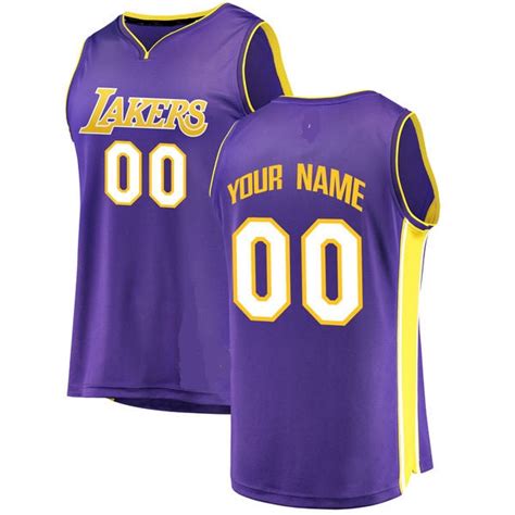 Los Angeles Lakers Style Customizable Basketball Jersey – Best Sports ...