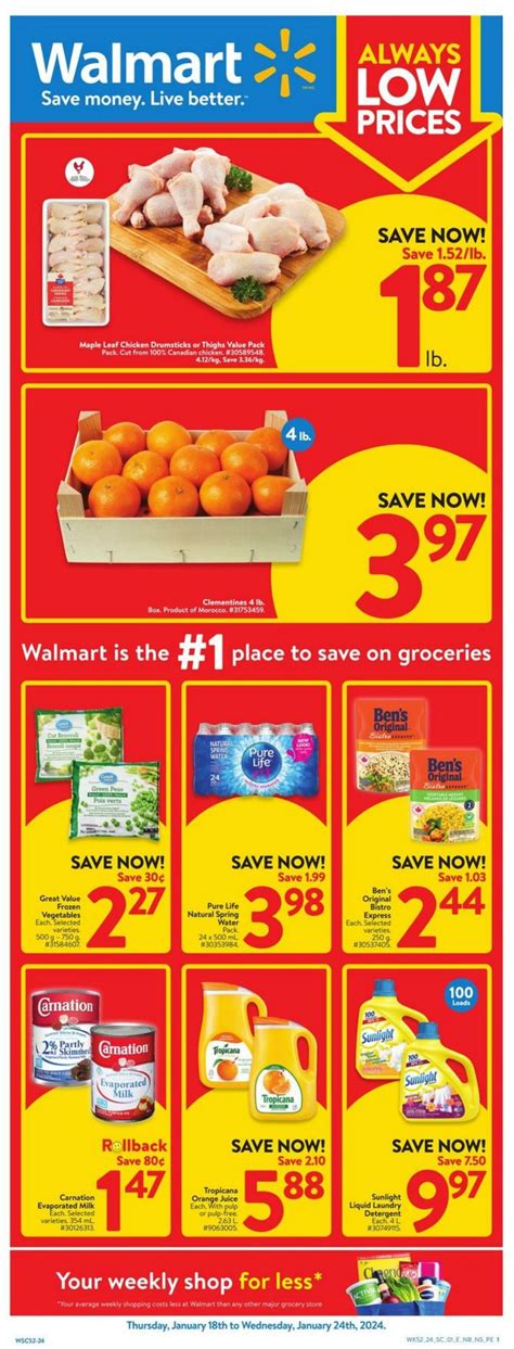 Walmart Promotional Flyer - New Brunswick - Valid from 18.01 to 24.01 - Page nb 1 - flyers-ca.com