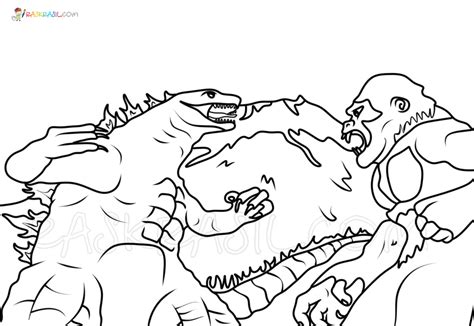 Godzilla Vs Kong Coloring Pages | New Picrtures Free Printable