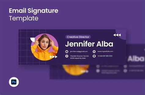 15+ FREE Editable Email Signature Template PSD - Graphic Cloud