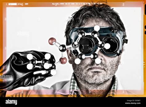 Scientist with cocaine molecular model Stock Photo - Alamy