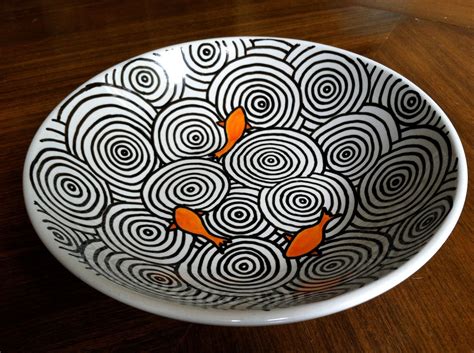 koi fish bowl | Pottery painting designs, Hand painted plates, Pottery designs