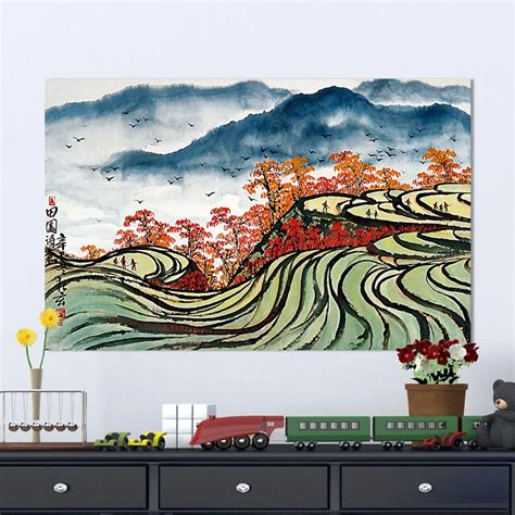 HDARTISAN Chinese Painting Wall Art Pictures For Living Room Canvas ...