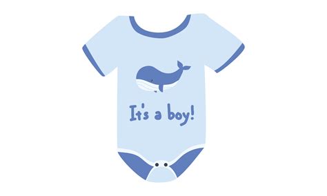 Blue baby boy onesie clipart. Simple cute baby onesie with little whale ...