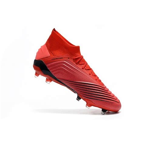 adidas Predator 19.1 FG Soccer Cleat in Red