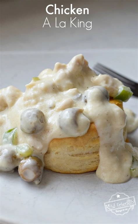 A Chicken Ala King Recipe Served Over Biscuits Easy and Delicious