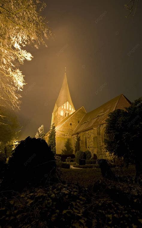 Church At Night Night Sky Grave Photo Background And Picture For Free Download - Pngtree