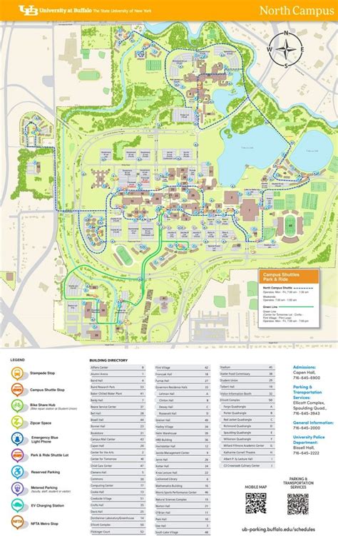 University at Buffalo North Campus map | Campus map, University of ...