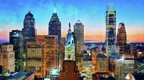 Philadelphia, Pennsylvania - 11 Painting by AM FineArtPrints | Fine Art America