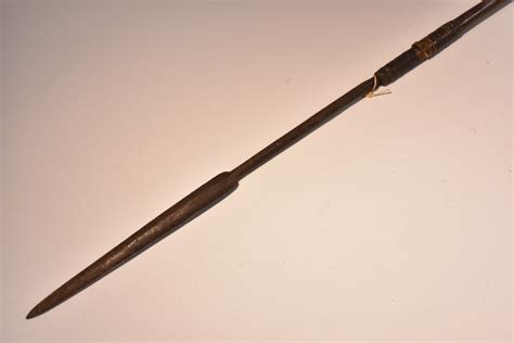 Tribal Art - an African assegai spear, 139cm long overall