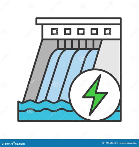 Hydroelectric Dam Icon Vector Illustration | CartoonDealer.com #96161486