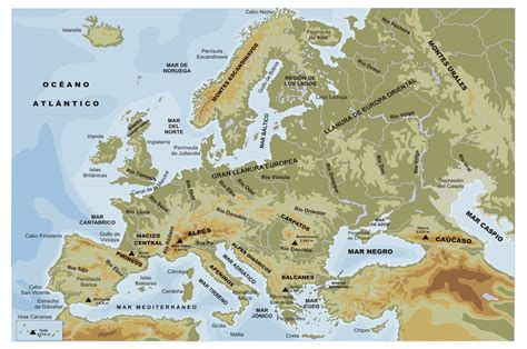 Paula's Geography Blog: Physical map of Europe