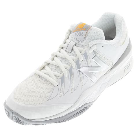 NEW BALANCE - Women`s 1006 2A Width Tennis Shoes White and Silver ...