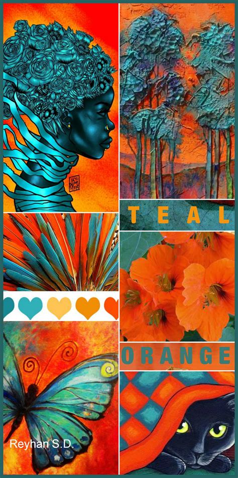 '' Teal & Orange '' by Reyhan S.D. | Color schemes, Color collage, Color inspiration