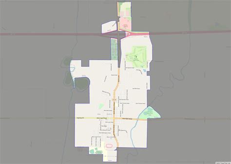 Map of Avoca city, Iowa