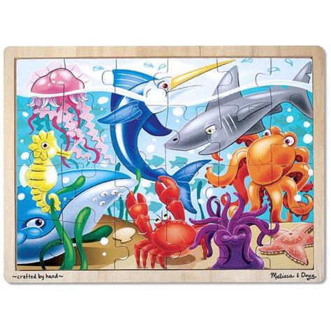 Melissa & Doug Ocean Animals Wooden Jigsaw Puzzle - Puzzle Haven