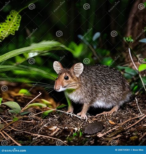 A Small Mouse in the Rainforest of the Island of Borneo. Generative AI ...