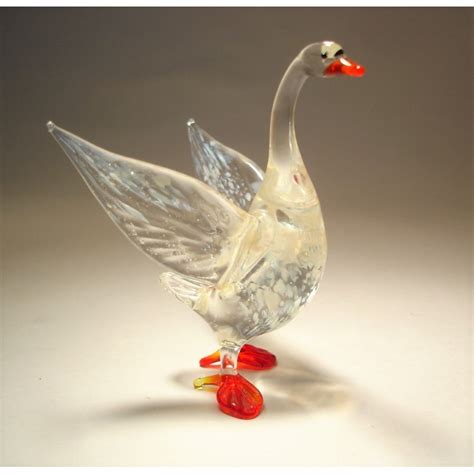 Glass Goose - Blown glass goose figurine