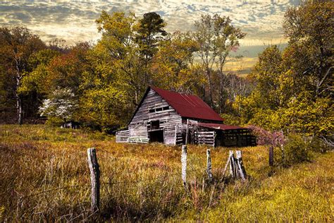 Old Barn In Autumn Art Print by Debra and Dave Vanderlaan. All prints ...