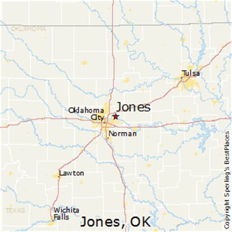 Where Is Jones Oklahoma On A Map - County Map Of Texas