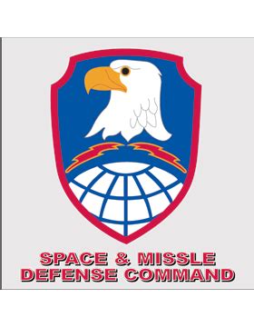 Armed Forces Insignia - US ARMY Space and Missle Defense Command Unit Crest Decal - STICKERS ...