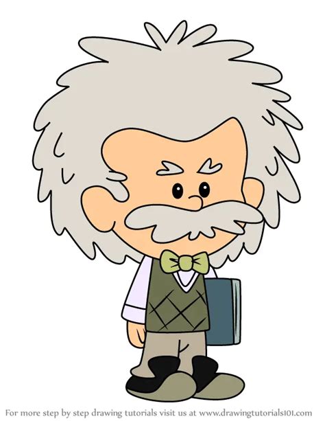 How to Draw Albert Einstein from Xavier Riddle and the Secret Museum ...