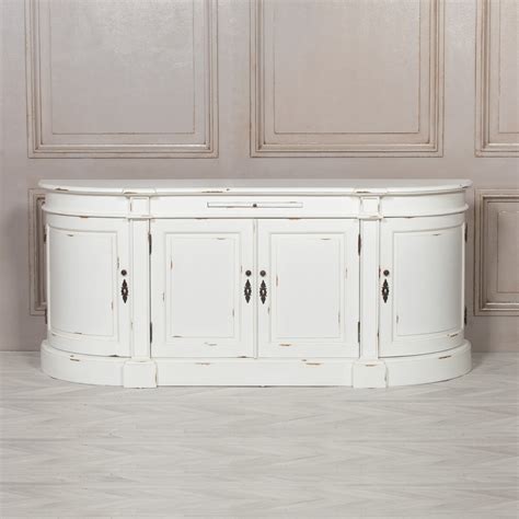 Aged French Distressed White Sideboard Furniture - La Maison Chic Luxury Interiors