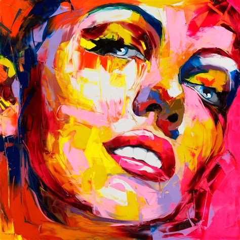 Aliexpress.com : Buy Hand Painted abstract Cool face Art Abstract Oil Painting Canvens Francoise ...