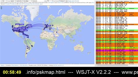 FT-8 - WSJT-X Live PSK Reporter - YouTube