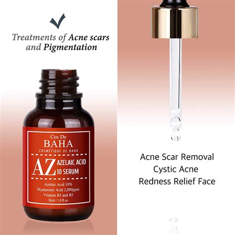 Azelaic Acid 10% Serum 30ml with Niacinamide - Acne Scar Removal + Red – Cos De BAHA