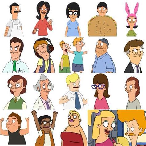 Bobs Burgers characters | Bobs burgers characters, Bobs burgers, Burger drawing