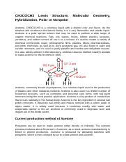 CH3COCH3 Lewis Structure, Molecular Geometry, Hybridization, Polar or ...