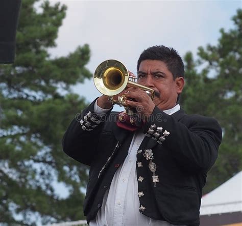 Horn Player in Mariachi Band Editorial Photography - Image of ...