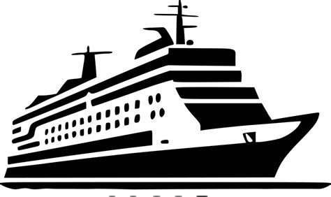 Cruise Ship, Minimalist and Simple Silhouette - Vector illustration 23856268 Vector Art at Vecteezy