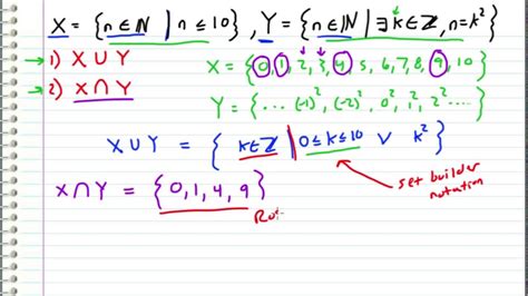 Discrete Math - Union and Intersect of two sets EXAMPLE (Request) - YouTube