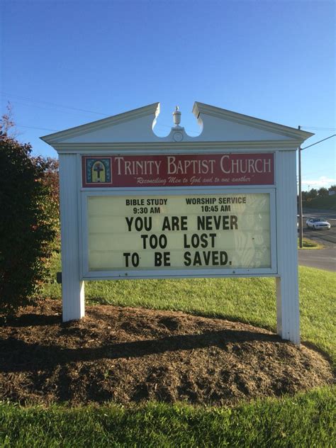 Trinity Baptist Church Christiansburg, Va Sign/marquee … | Funny church ...