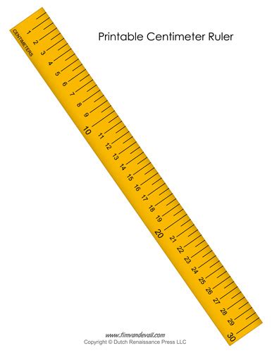 Printable Centimeter Ruler - Tim's Printables