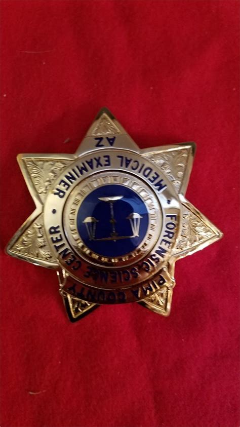 Collectors-Badges Auctions - Pima co. Arizona medical examiner forensic science center