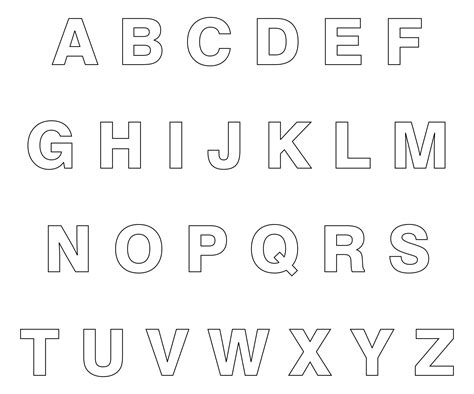 Alphabet Stencil Letters Template - 13 Free PDF Printables | Printablee