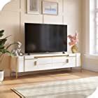 Amazon.com: HERNEST 79 Inch Modern TV Stand for TVs up to 75 Inch White Entertainment Center ...