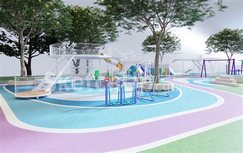 6762. Sketchup Children's play area Exterior Model Download