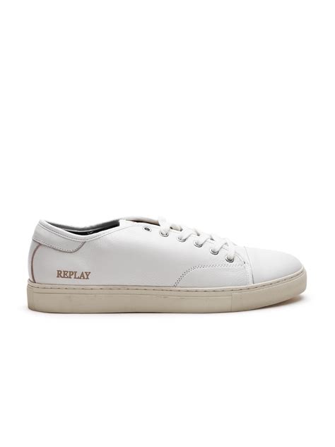 Buy Replay Men White Leather Sneakers - Casual Shoes for Men 964579 ...