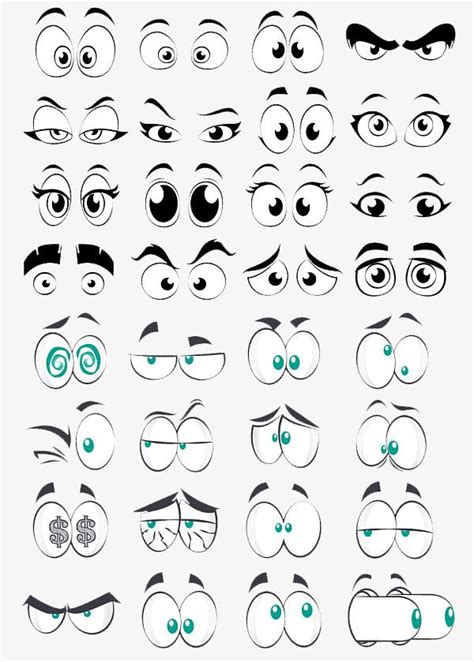 Cartoon Character Eyes Close Together - Elements Collection Png ...