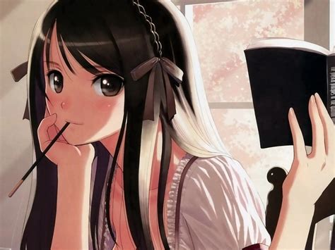 Girl reading book-Anime Character HD Wallpaper Preview | 10wallpaper.com