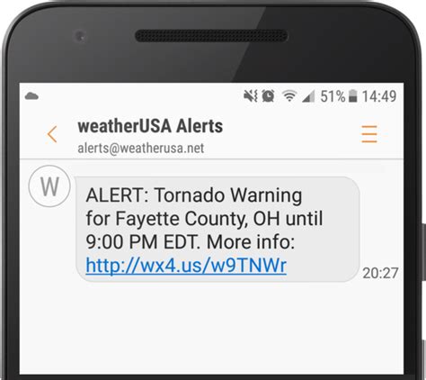 Free Weather Alerts by Text Message and E-mail