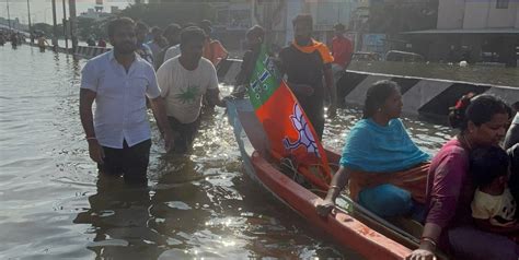 Tamil Nadu: Annamalai And BJP Leaders Distribute Relief Material In ...