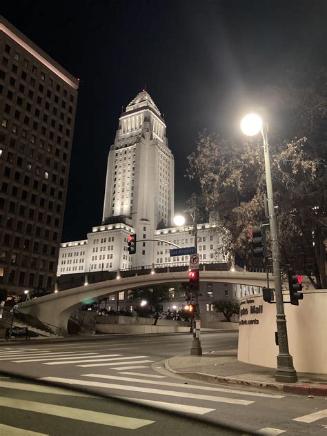 City Hall at night : r/LosAngeles