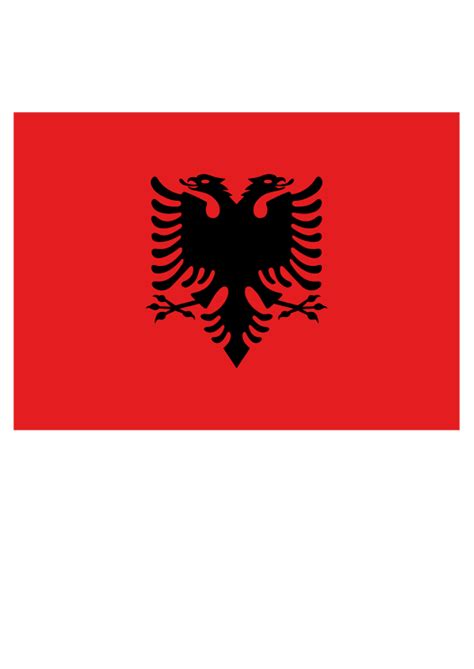 Flag of Albania - Flamuri shqiptar - Openclipart